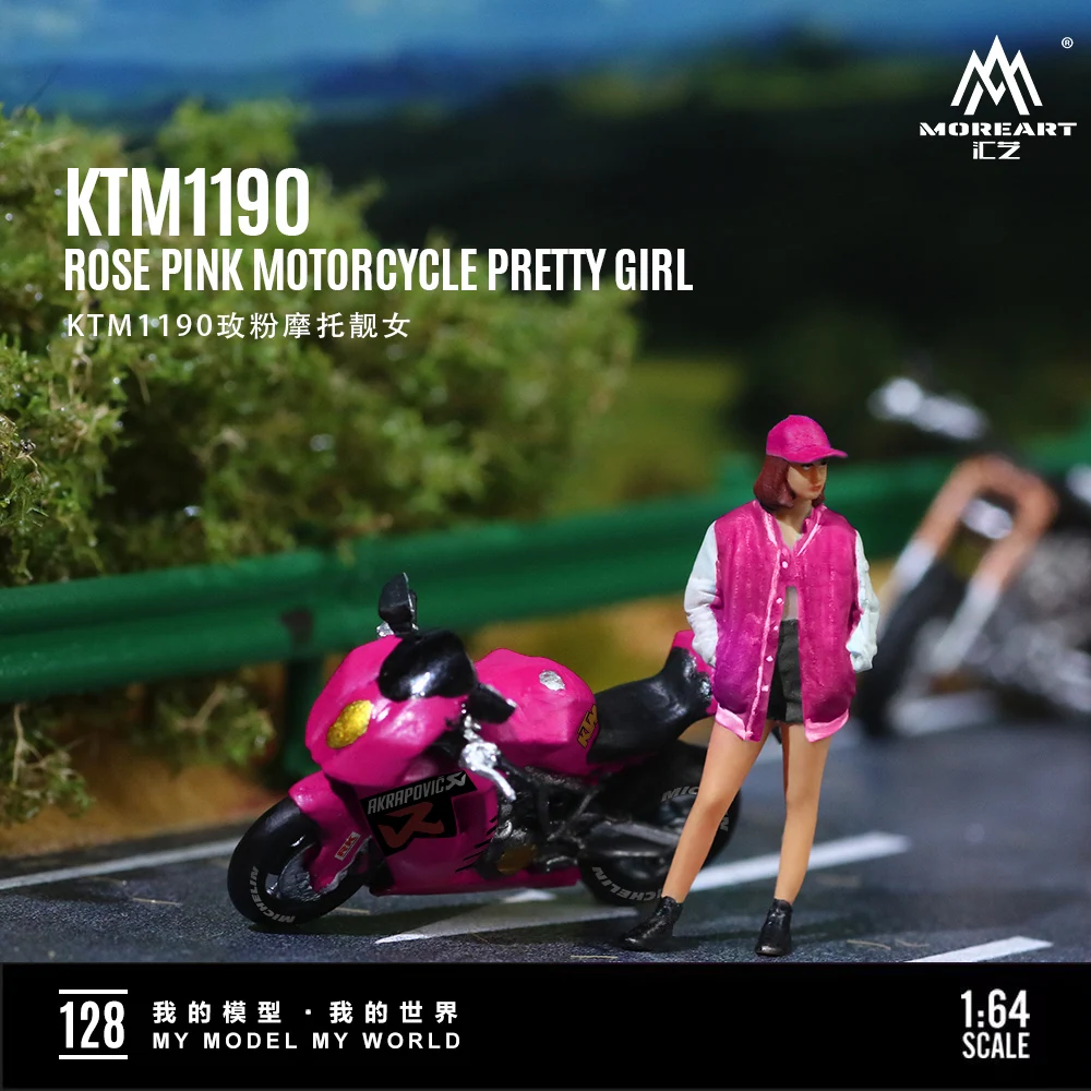 MoreArt 1:64 KTM1190 Розово-розовый мотоцикл, экшн-фигурка, модель из смолы, миниатюрное украшение сцены, подарок и дисплей
MoreArt 1:64 KTM1190 Розово-розовый мотоцикл, экшн-фигурка, модель из смолы, миниатюрное украшение сцены, подарок и дисплей