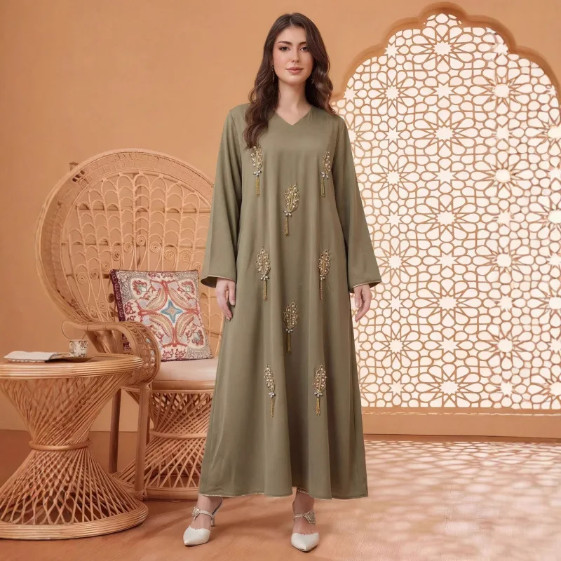 Tl165 Plus Size Women's Dress: Luxurious Bohemian Long Dress, Loose Fit, Summer Robe Abaya Ramadan Dubai Luxury Islam Elegant
Tl165 Plus Size Women's Dress: Luxurious Bohemian Long Dress, Loose Fit, Summer Robe Abaya Ramadan Dubai Luxury Islam Elegant