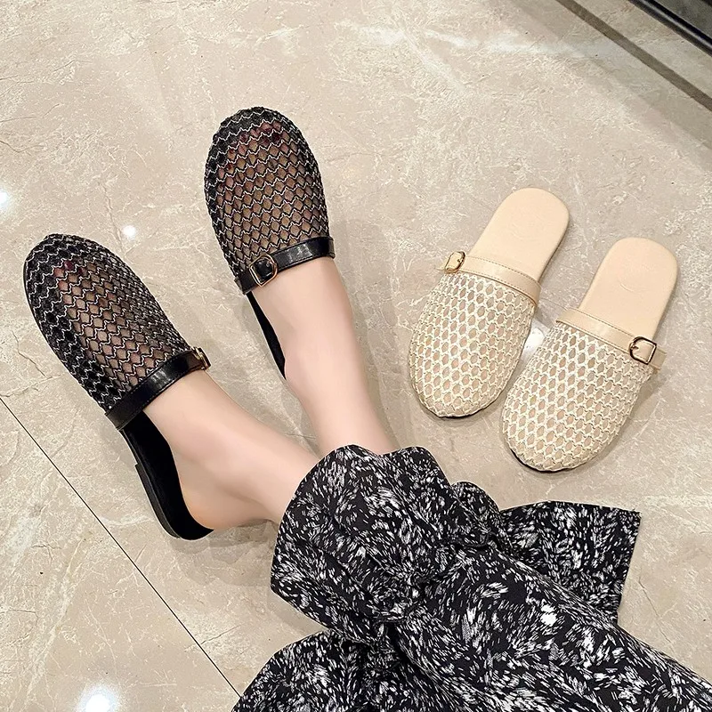 2025 New Flat Slippers for Women Round Niche Fish Mesh Hollow Ballet Shoes Summer Fashion Design Belt Sandals Zapatos De Mujer
2025 New Flat Slippers for Women Round Niche Fish Mesh Hollow Ballet Shoes Summer Fashion Design Belt Sandals Zapatos De Mujer