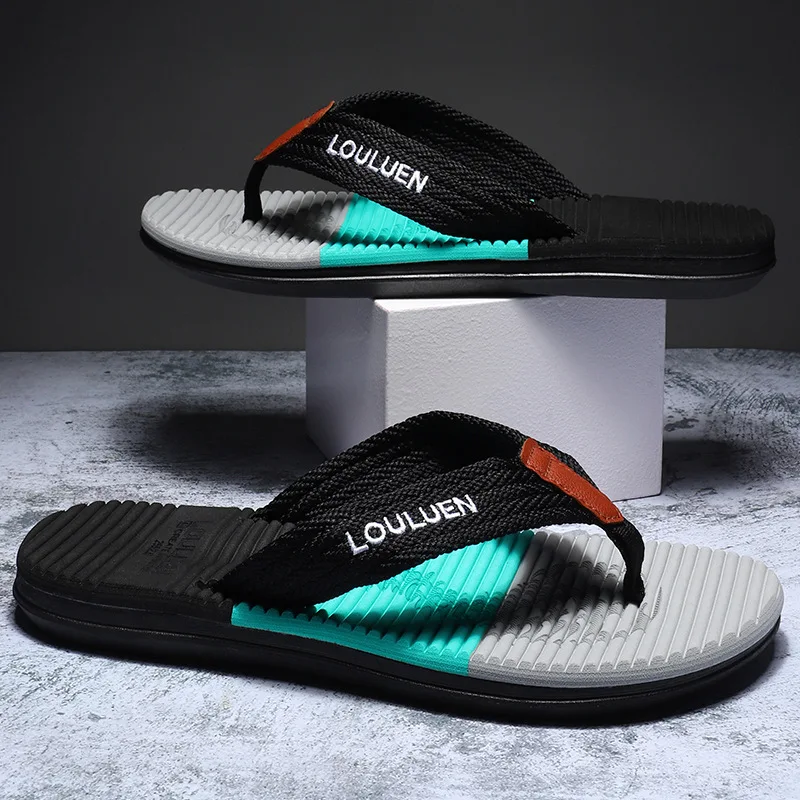 Summer Men's Thong Slippers Outdoor Beach Anti-slip Trendy Wearable Sandals Breathable Flat Heel Rubber Bot Casual oes
Summer Men's Thong Slippers Outdoor Beach Anti-slip Trendy Wearable Sandals Breathable Flat Heel Rubber Bot Casual oes