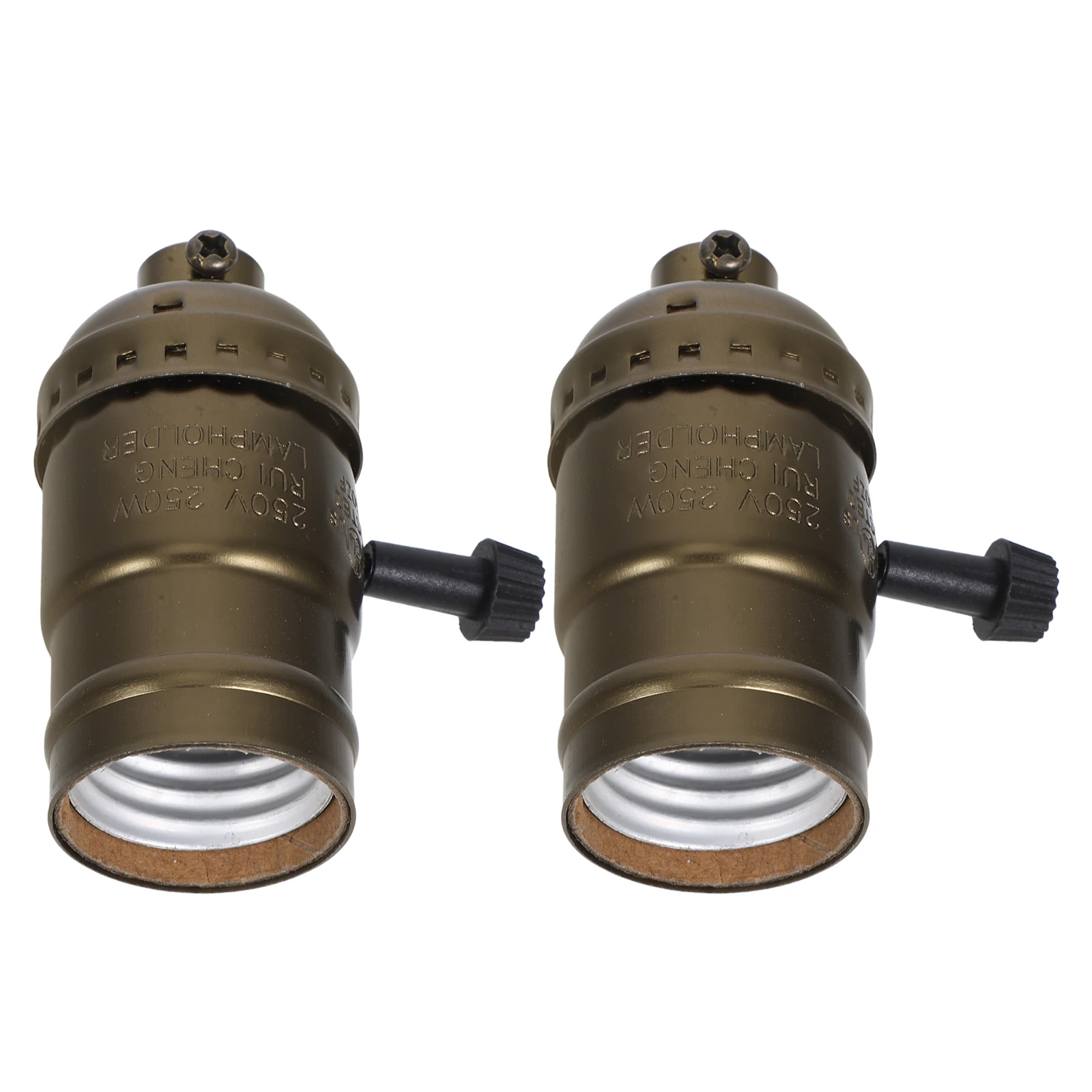 2Pcs E26 Locking Wire Lamp Holder Light Bulb Sockets Aluminum Shell Core Vintage Fixture Replacement Kit Socket Parts 
2Pcs E26 Locking Wire Lamp Holder Light Bulb Sockets Aluminum Shell Core Vintage Fixture Replacement Kit Socket Parts