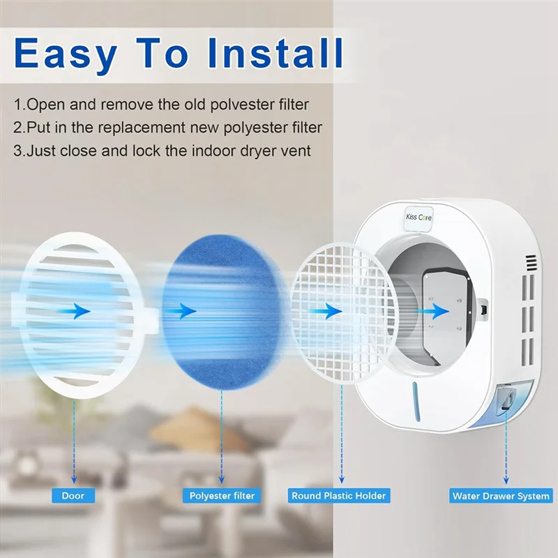 ABNO-10 Pcs Dryer Filter Replacement For Indoor Dryer Vent, Circular Replacement Filter Suitable For Kiss Core Indoor Dryer Vent
ABNO-10 Pcs Dryer Filter Replacement For Indoor Dryer Vent, Circular Replacement Filter Suitable For Kiss Core Indoor Dryer Vent