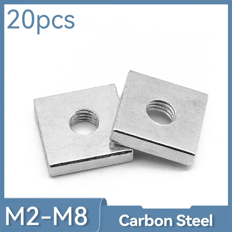 20/ 40pcs/lot M3 M4 M5 M6 Square Nut Carbon Steel Galvanized Zinc Plated Thin Quadrangle Block Compatible with Prusa MK3 DIN562
20/ 40pcs/lot M3 M4 M5 M6 Square Nut Carbon Steel Galvanized Zinc Plated Thin Quadrangle Block Compatible with Prusa MK3 DIN562