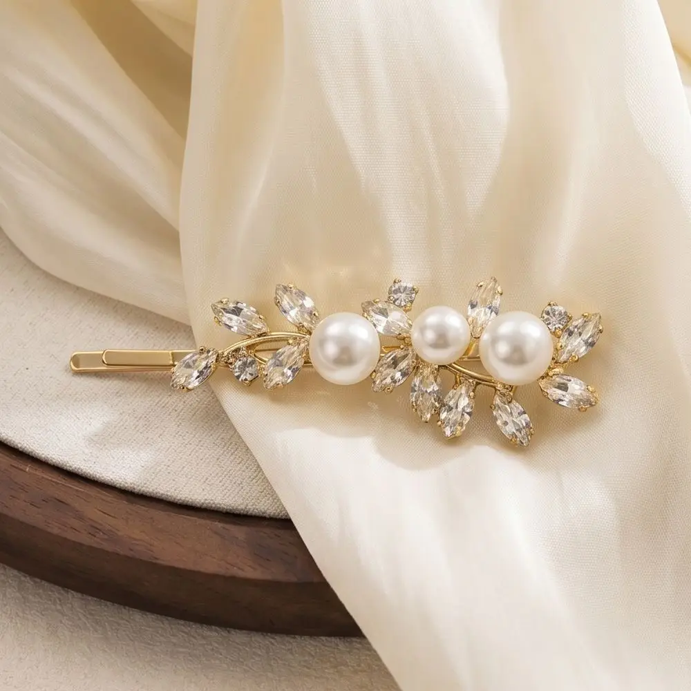 Gold Rhinestone Hair Barrette, Luxury Side Bangs Wedding Hair Accessories
Gold Rhinestone Hair Barrette, Luxury Side Bangs Wedding Hair Accessories