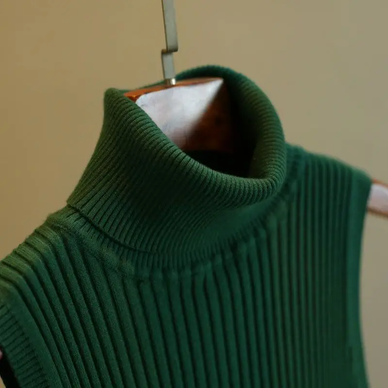 New Knitted Turtleneck Vest Vest for Women in Autumn Winter Women Sleeveless Pullover Sweater Slim and Versatile Base Shirt
New Knitted Turtleneck Vest Vest for Women in Autumn Winter Women Sleeveless Pullover Sweater Slim and Versatile Base Shirt