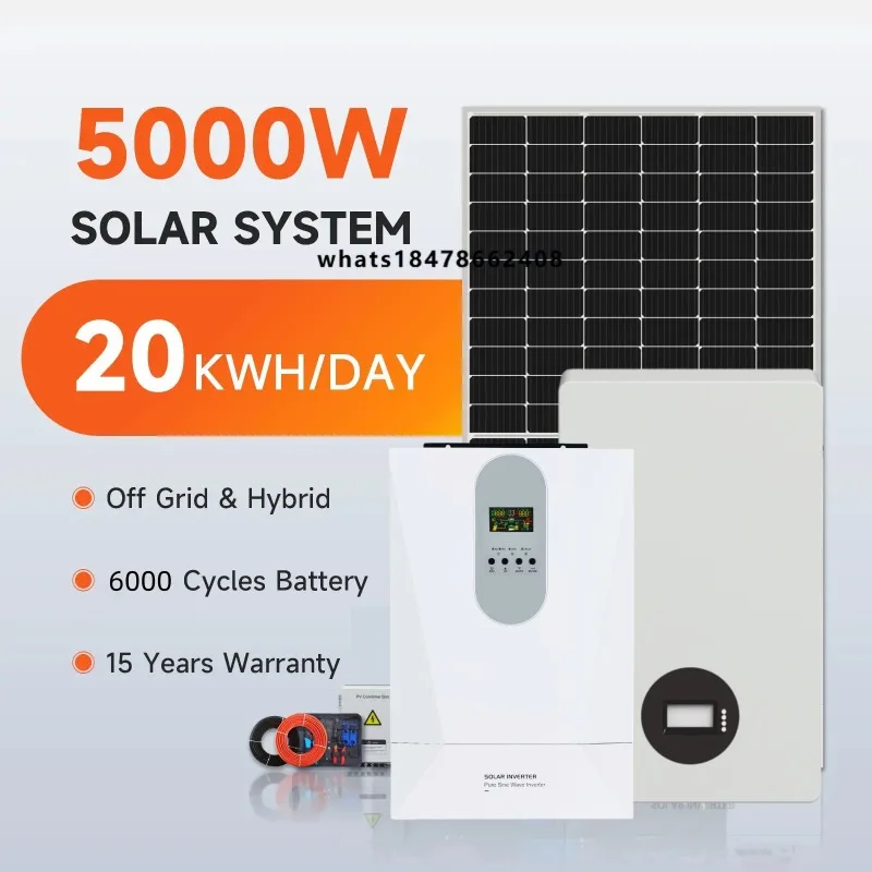 Hybrid Solar Energy System 12KW 20KW 5KW 3KW 8KW 10KW 1KW Solar System Complete Set with Battery for Residential Commercial Use
Hybrid Solar Energy System 12KW 20KW 5KW 3KW 8KW 10KW 1KW Solar System Complete Set with Battery for Residential Commercial Use