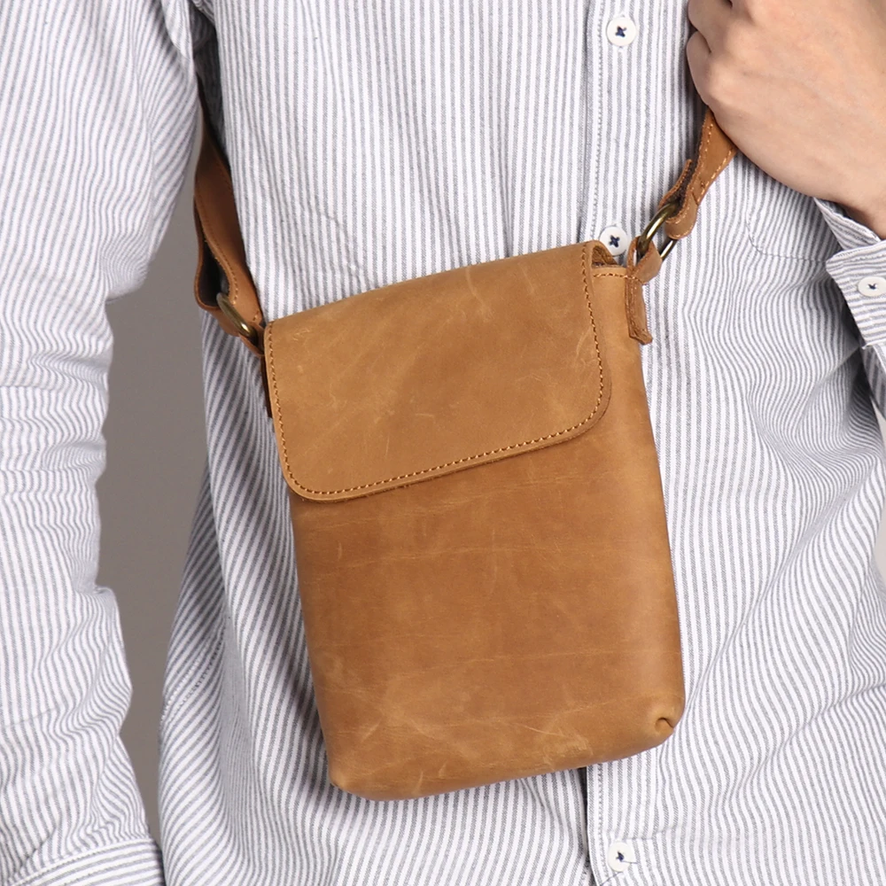 Women's Vintage Crazy Horse Leather Shoulder Bag, Cowhide Phone Sling, Messenger Bag, Adj Strap, Travel (Brown/Black/Dark Brown)
Women's Vintage Crazy Horse Leather Shoulder Bag, Cowhide Phone Sling, Messenger Bag, Adj Strap, Travel (Brown/Black/Dark Brown)