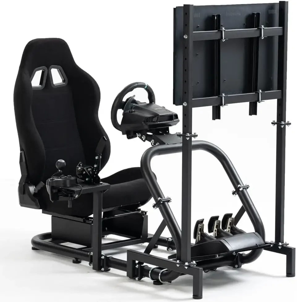 Racing Sim Cockpit, Ergo Seat & Monitor Stand, Fit G27 G923 G920, 50mm Tube, No Wheel/Shift/Pedal,Racing Sim Cockpit
Racing Sim Cockpit, Ergo Seat & Monitor Stand, Fit G27 G923 G920, 50mm Tube, No Wheel/Shift/Pedal,Racing Sim Cockpit