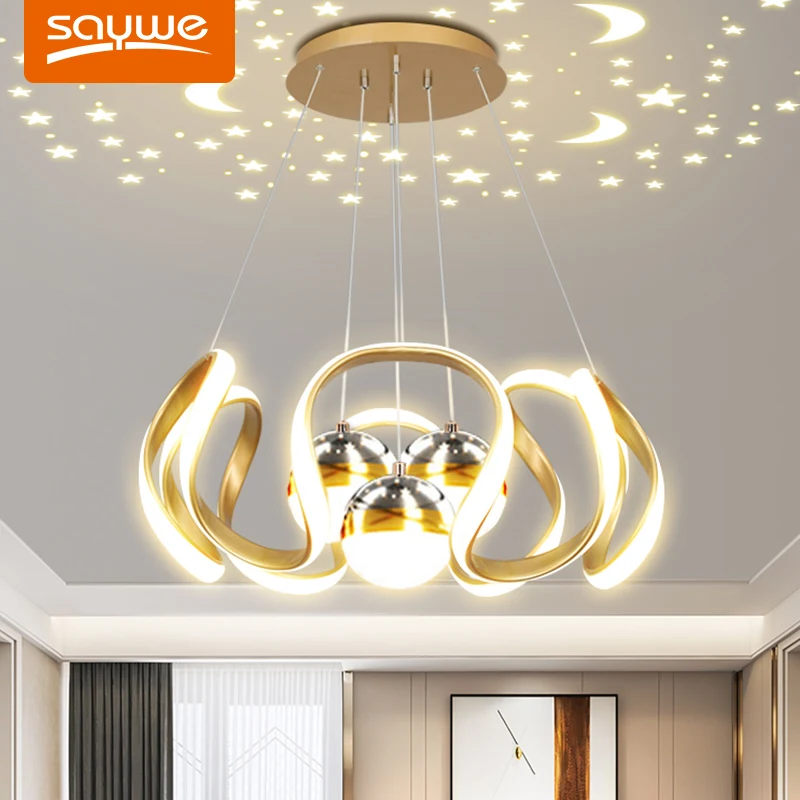 Dining Room Chandelier with Remote Control, Modern LED Ceiling Chandeliers with Star Sky Design
Dining Room Chandelier with Remote Control, Modern LED Ceiling Chandeliers with Star Sky Design