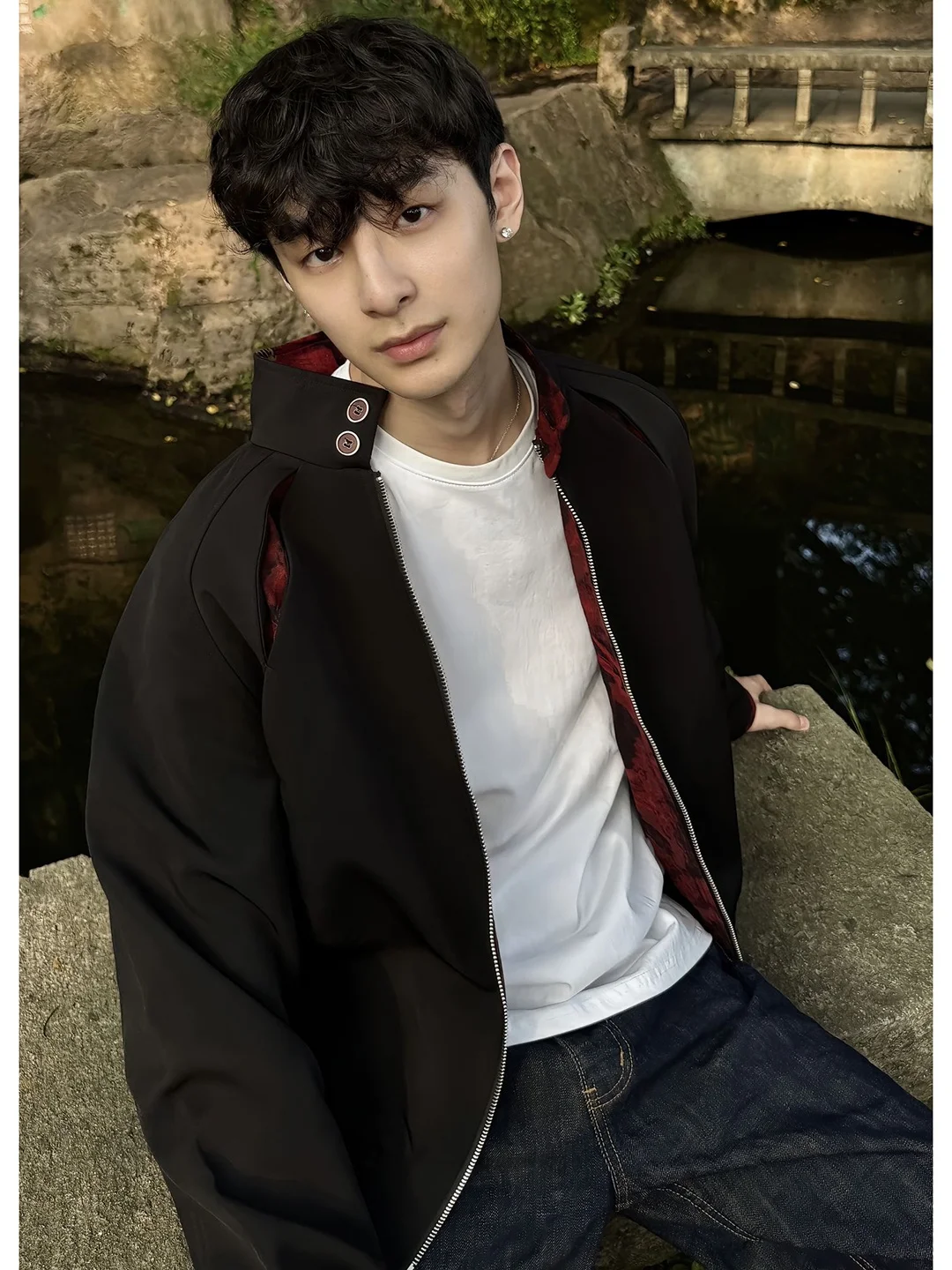 Cus Dyed ort Harrington Jaet Men's Autumn Workwear Pleated Stand Collar Jaet Youth Casual Faion Comfort Fit
Cus Dyed ort Harrington Jaet Men's Autumn Workwear Pleated Stand Collar Jaet Youth Casual Faion Comfort Fit