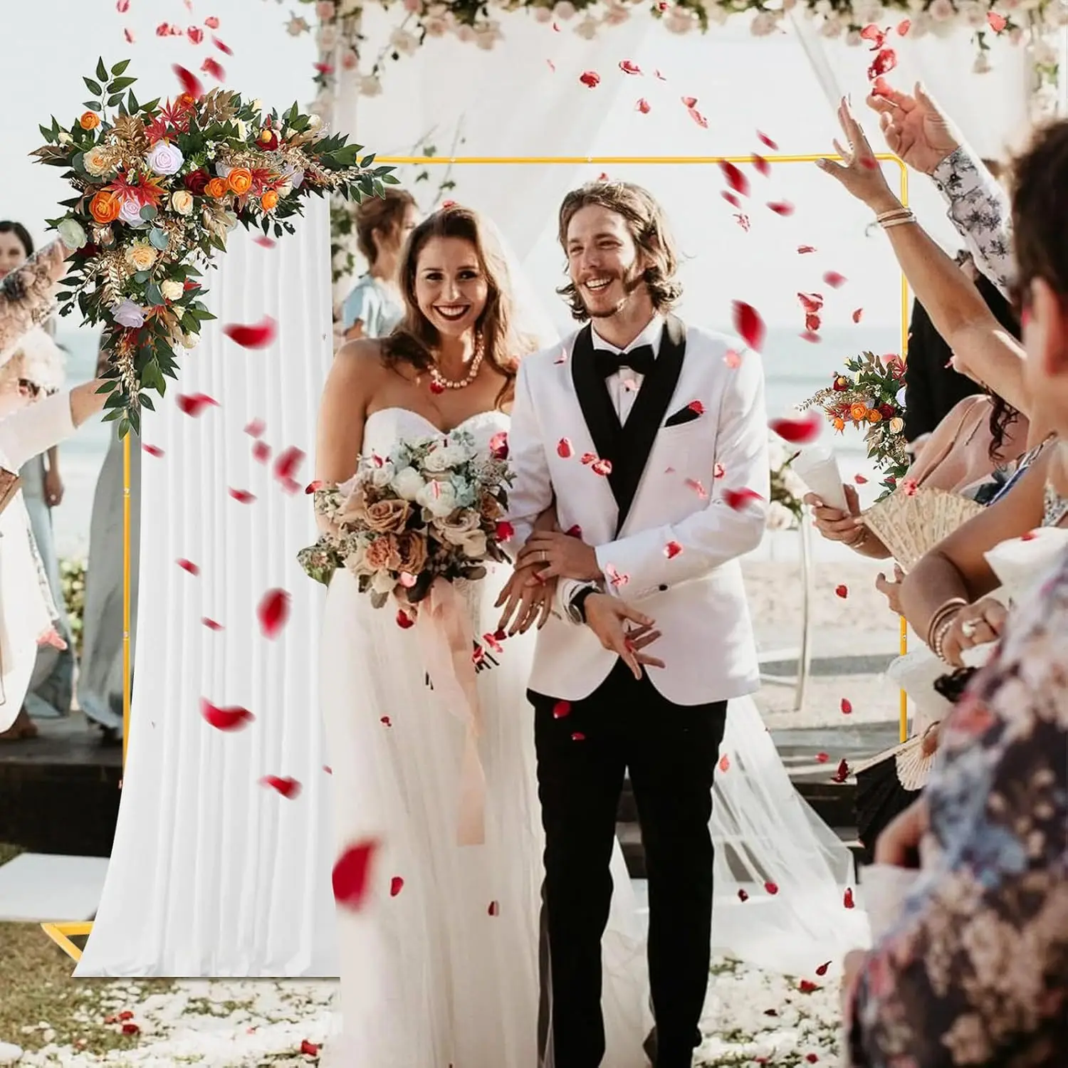 Металлическая свадебная арка, подставка для фона, 7,87 фута, золотая квадратная рамка для арки воздушных шаров для дня рождения, вечеринки, украшения для детского душа
Металлическая свадебная арка, подставка для фона, 7,87 фута, золотая квадратная рамка для арки воздушных шаров для дня рождения, вечеринки, украшения для детского душа