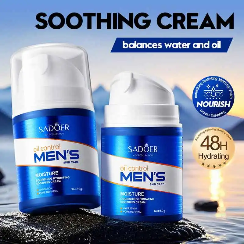 Oil Control and Nourishing To Improve Oily Skin SADOER Men's Nourishing Hydration and Soothing Cream Skin Care Products 
Oil Control and Nourishing To Improve Oily Skin SADOER Men's Nourishing Hydration and Soothing Cream Skin Care Products