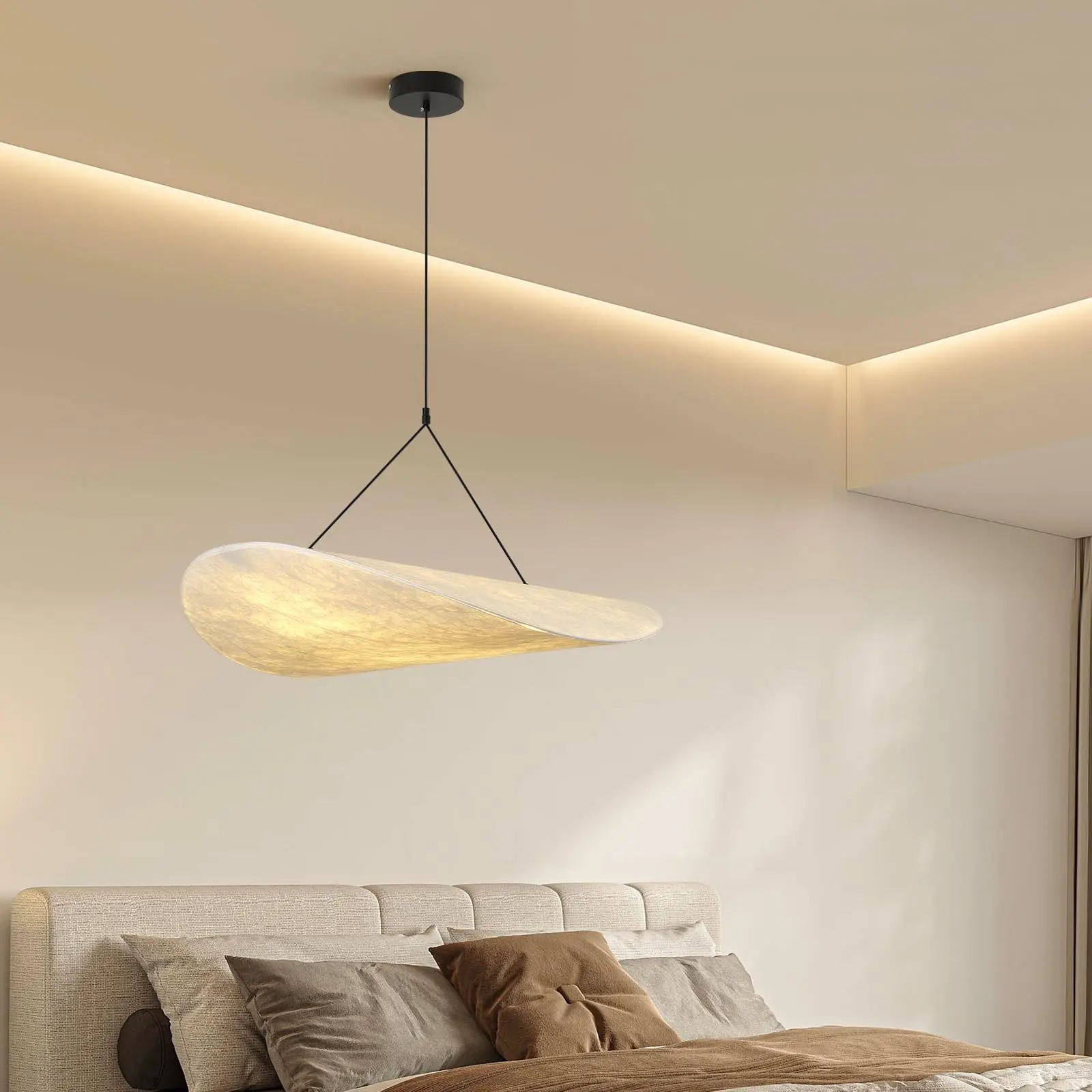 Silk Pendant Light - Adjustable Height Modern in Wabi-Sabi Aesthetics Cloud Design for Dining Room, Study
Silk Pendant Light - Adjustable Height Modern in Wabi-Sabi Aesthetics Cloud Design for Dining Room, Study