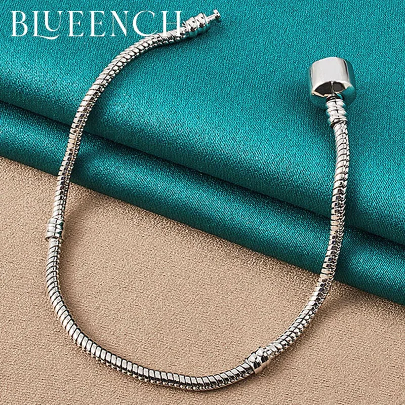 Blueench 925 Sterling Silver Snake Bone Chain Bracelet for Wedding Party Fashion Simple Charm Jewelry
Blueench 925 Sterling Silver Snake Bone Chain Bracelet for Wedding Party Fashion Simple Charm Jewelry