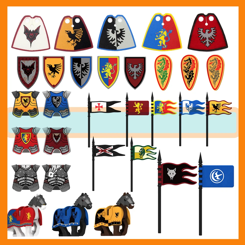 MOC Military Medieval Building Blocks Solider Castle Knights Figures Gifts Weapons Crusade Helmets Crown Spear Mini Bricks Toys
MOC Military Medieval Building Blocks Solider Castle Knights Figures Gifts Weapons Crusade Helmets Crown Spear Mini Bricks Toys