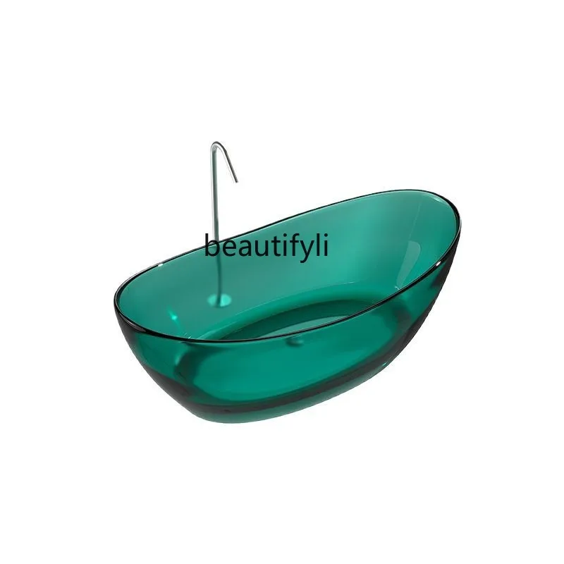 Transparent resin bathtub Hotel villa ingot resin crystal color transparent bath bathtub
Transparent resin bathtub Hotel villa ingot resin crystal color transparent bath bathtub
