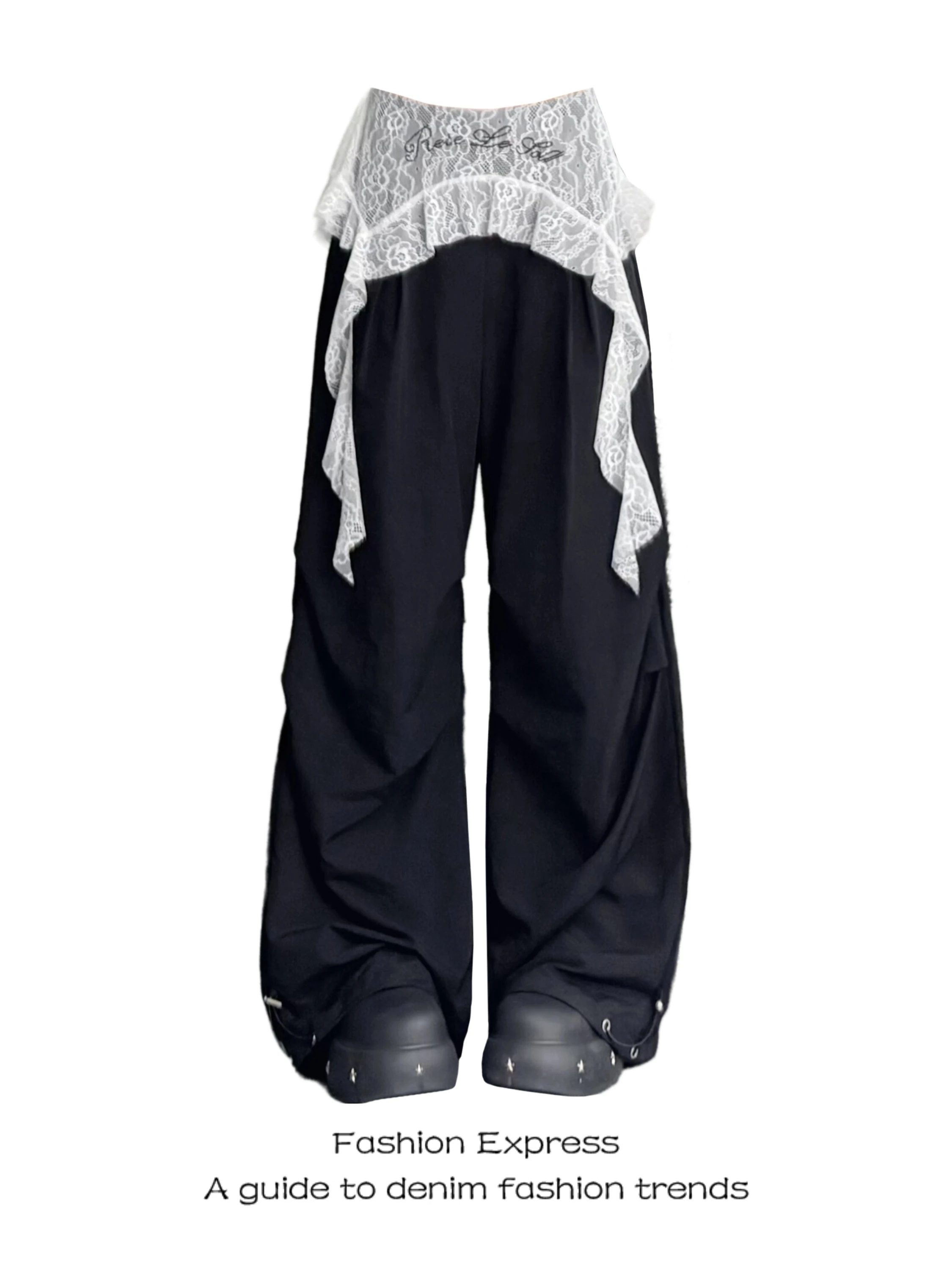 Новые женские повседневные брюки American Sle Spicy Girl 2025: модный тренд, кружевные вставки, спортивный стиль, высокая талия, широкие штанины, рабочая одежда
Новые женские повседневные брюки American Sle Spicy Girl 2025: модный тренд, кружевные вставки, спортивный стиль, высокая талия, широкие штанины, рабочая одежда