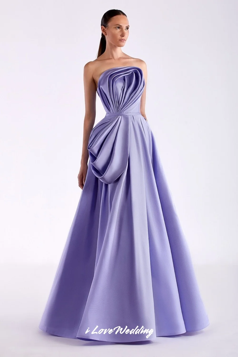 Purple Strapless Evening Dresses 2025 Satin Sleeveless Pleated Backless A-Line Prom Dress Modern Wedding Party Dress Customized
Purple Strapless Evening Dresses 2025 Satin Sleeveless Pleated Backless A-Line Prom Dress Modern Wedding Party Dress Customized