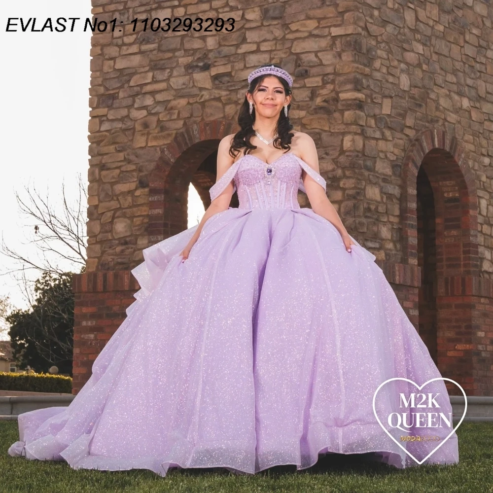 EVLAST Customized Shiny Lilac Quinceanera Dress Ball Gown Glittering Applique Beading Bow Sweet 16 Vestido De 15 Anos E1Q537
EVLAST Customized Shiny Lilac Quinceanera Dress Ball Gown Glittering Applique Beading Bow Sweet 16 Vestido De 15 Anos E1Q537