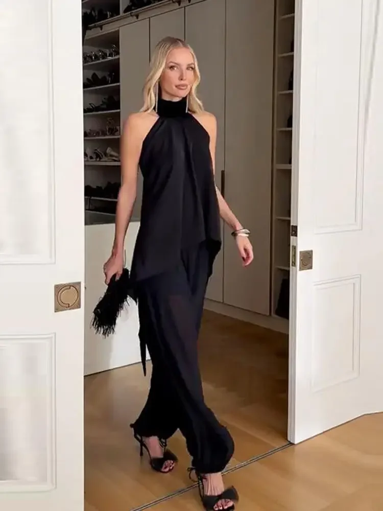 Весенний модный топ для женщин с воротником-шарфом в стиле пэчворк, черный, с асимметричным вырезом и открытой спиной
Весенний модный топ для женщин с воротником-шарфом в стиле пэчворк, черный, с асимметричным вырезом и открытой спиной