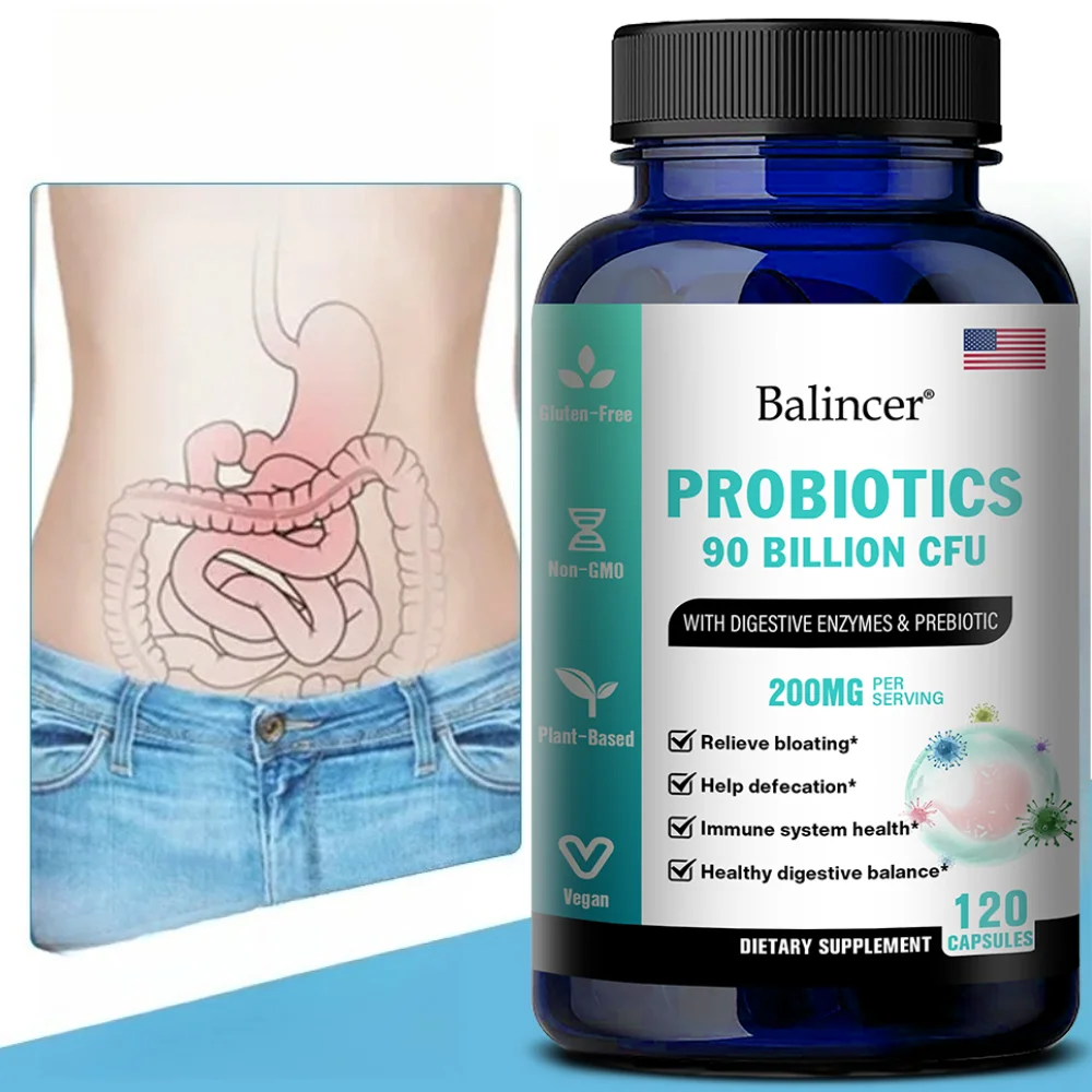 90 Billion CFU Probiotic Capsules, Supports Gut Balance, Digestion Comfort & Immune System Health, Vegan Non-GMO
90 Billion CFU Probiotic Capsules, Supports Gut Balance, Digestion Comfort & Immune System Health, Vegan Non-GMO