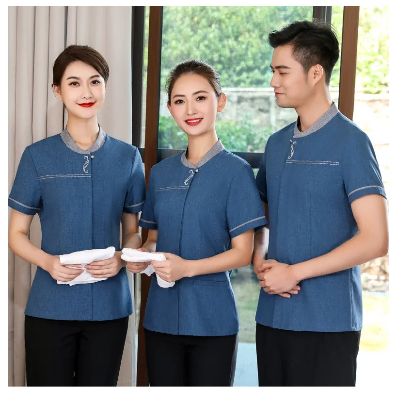 Guest Room Cleaning Work Clothes Women's Short-Sleeved Suit Hotel Hotel Property PA Aunt Cleaner Waiter Summer Clothes New
Guest Room Cleaning Work Clothes Women's Short-Sleeved Suit Hotel Hotel Property PA Aunt Cleaner Waiter Summer Clothes New