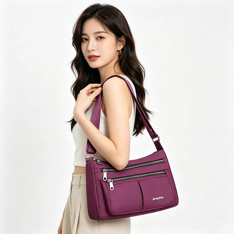 Multi Pocket Crossbody Bag for Women, Lightweight Shoulder Purse with Adjustable Strap Nylon Messenger Bag for Travel Daily Use
Multi Pocket Crossbody Bag for Women, Lightweight Shoulder Purse with Adjustable Strap Nylon Messenger Bag for Travel Daily Use
