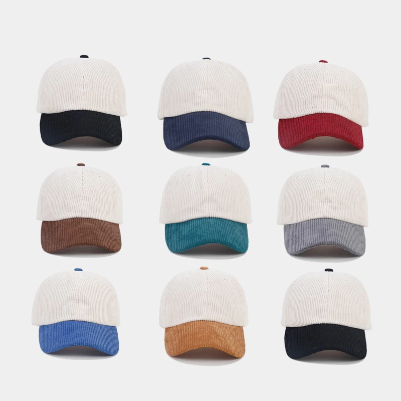 Two-Tone Corduroy Baseball Cap, Vintage Contrast Color Sun Hat, Adjustable Casual Peaked Cap for Women Men
Two-Tone Corduroy Baseball Cap, Vintage Contrast Color Sun Hat, Adjustable Casual Peaked Cap for Women Men
