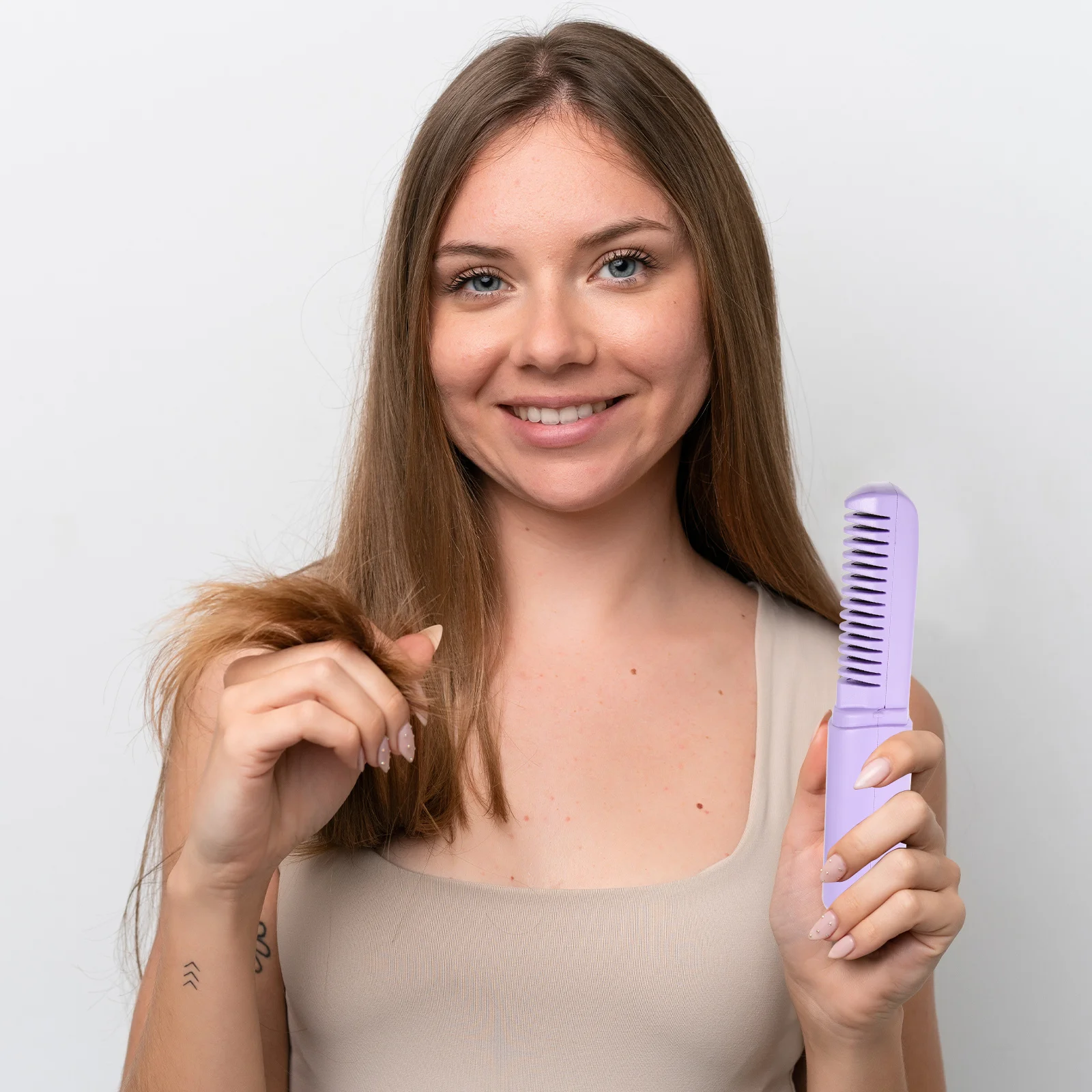 USB Rechargeable Hair Straightening Comb Compact Heated Brush Cordless Hair Straightener Brush for Travel Scalp Massage
USB Rechargeable Hair Straightening Comb Compact Heated Brush Cordless Hair Straightener Brush for Travel Scalp Massage