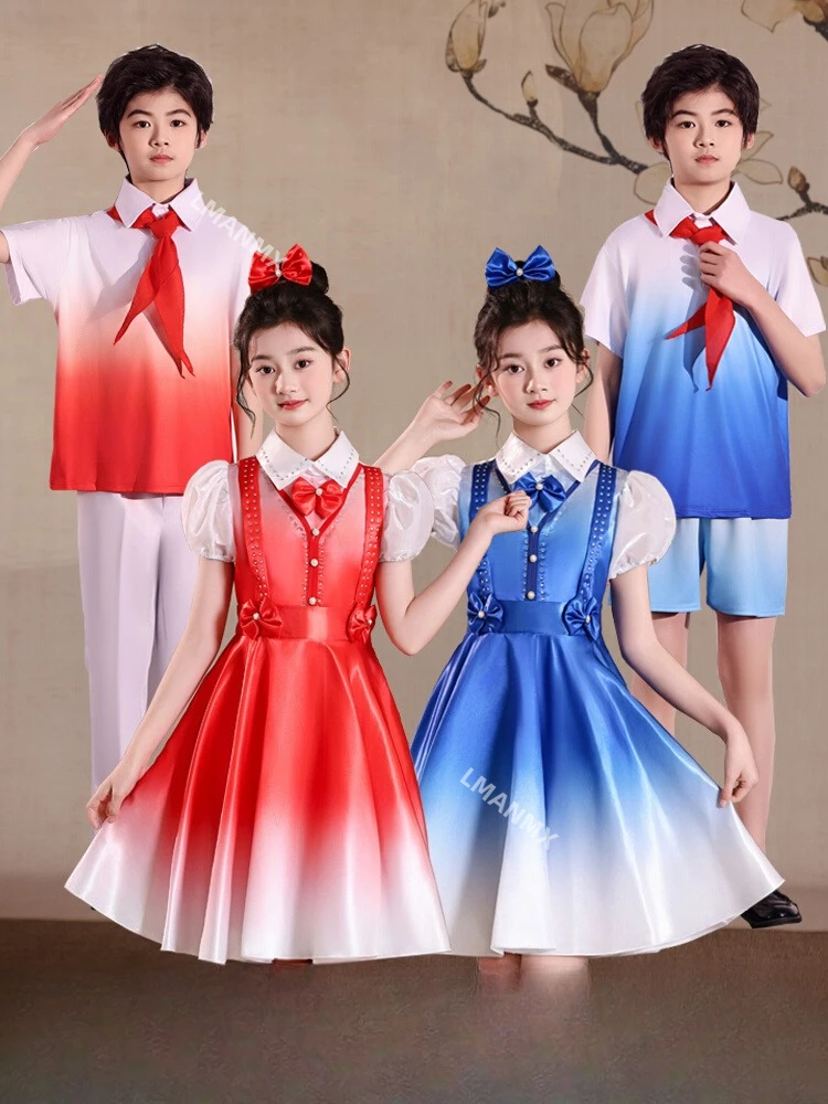 Детский хор, костюм для выступлений в стиле поэзии для начальной и средней школы, платье для выступлений
Детский хор, костюм для выступлений в стиле поэзии для начальной и средней школы, платье для выступлений