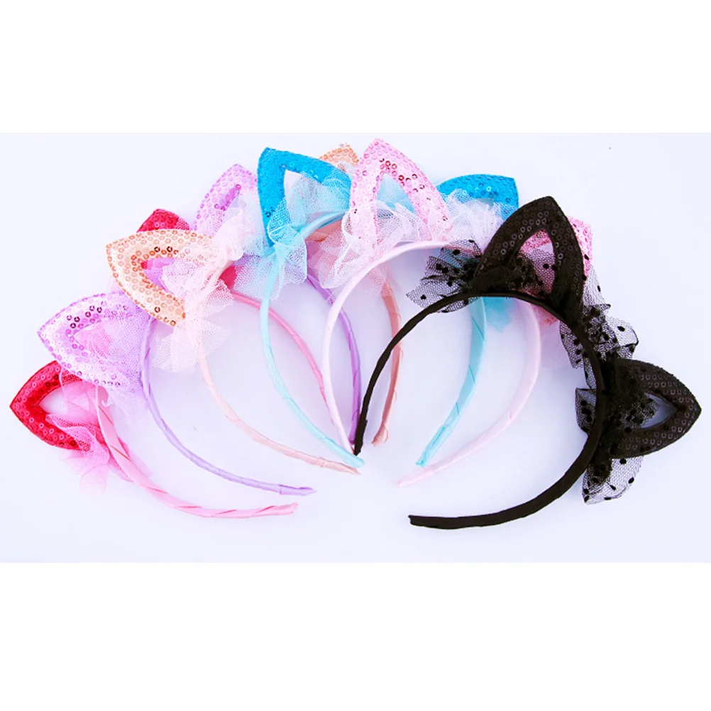 6pcs Lace Cat Ears Headband Hair Hoops Sequins Mesh Party Girls Headpiece Decorative Bridal Wedding Festival Costume Accessory
6pcs Lace Cat Ears Headband Hair Hoops Sequins Mesh Party Girls Headpiece Decorative Bridal Wedding Festival Costume Accessory