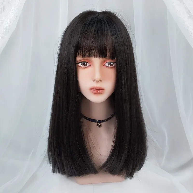 One size fits all wig female collarbone hair medium long hair comic bangs Internet celebrity black JK long straight natural full
One size fits all wig female collarbone hair medium long hair comic bangs Internet celebrity black JK long straight natural full