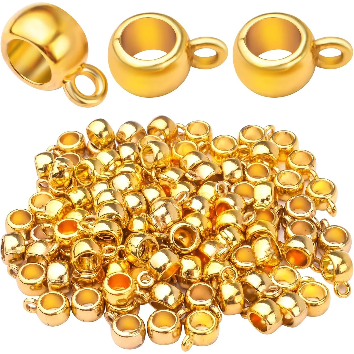 100pcs Alloy Bail Tube Beads Spacer Beads Hanger Charm Connectors Jewelry Making Accessories for DIY European Bracelet Necklace
100pcs Alloy Bail Tube Beads Spacer Beads Hanger Charm Connectors Jewelry Making Accessories for DIY European Bracelet Necklace