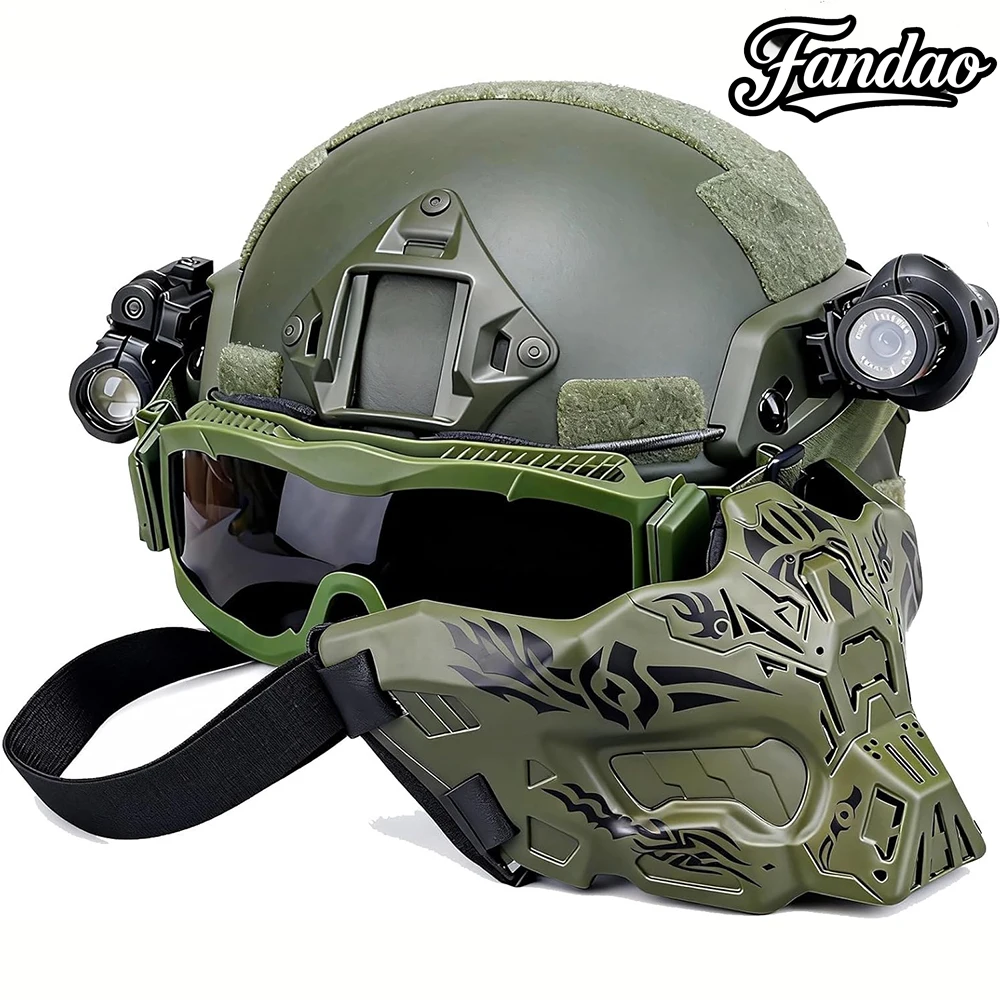 Multifunctional Tactical Fast Helmet Military Airsoft Bump Helmet 7-in-1 Set with Headphones for Paintball Outdoor Field Cosplay
Multifunctional Tactical Fast Helmet Military Airsoft Bump Helmet 7-in-1 Set with Headphones for Paintball Outdoor Field Cosplay