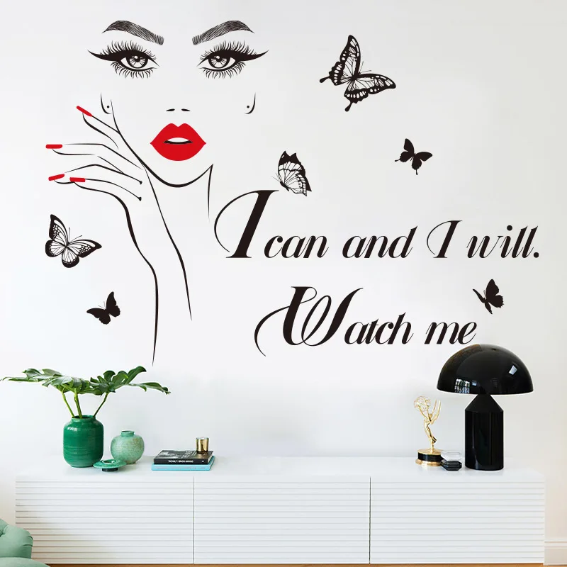New design girls face butterfly wall sticker for living room bedroom decoration self adhesive home decor
New design girls face butterfly wall sticker for living room bedroom decoration self adhesive home decor