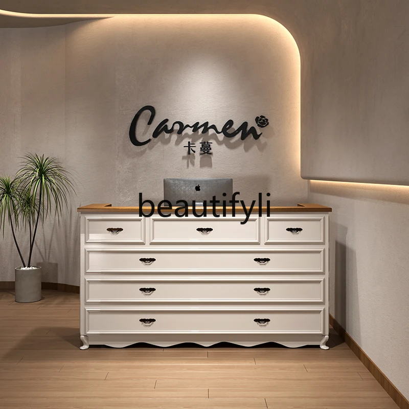 Clothing store checkout page store small counter simple modern women's clothing store cream wind corner bar table
Clothing store checkout page store small counter simple modern women's clothing store cream wind corner bar table