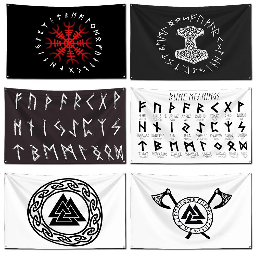 The Vikings Ancient Scandinavian Norse Runes Flag Polyester Digital Printing Banner 4 Sizes for Garage Wall Art Out Door
The Vikings Ancient Scandinavian Norse Runes Flag Polyester Digital Printing Banner 4 Sizes for Garage Wall Art Out Door