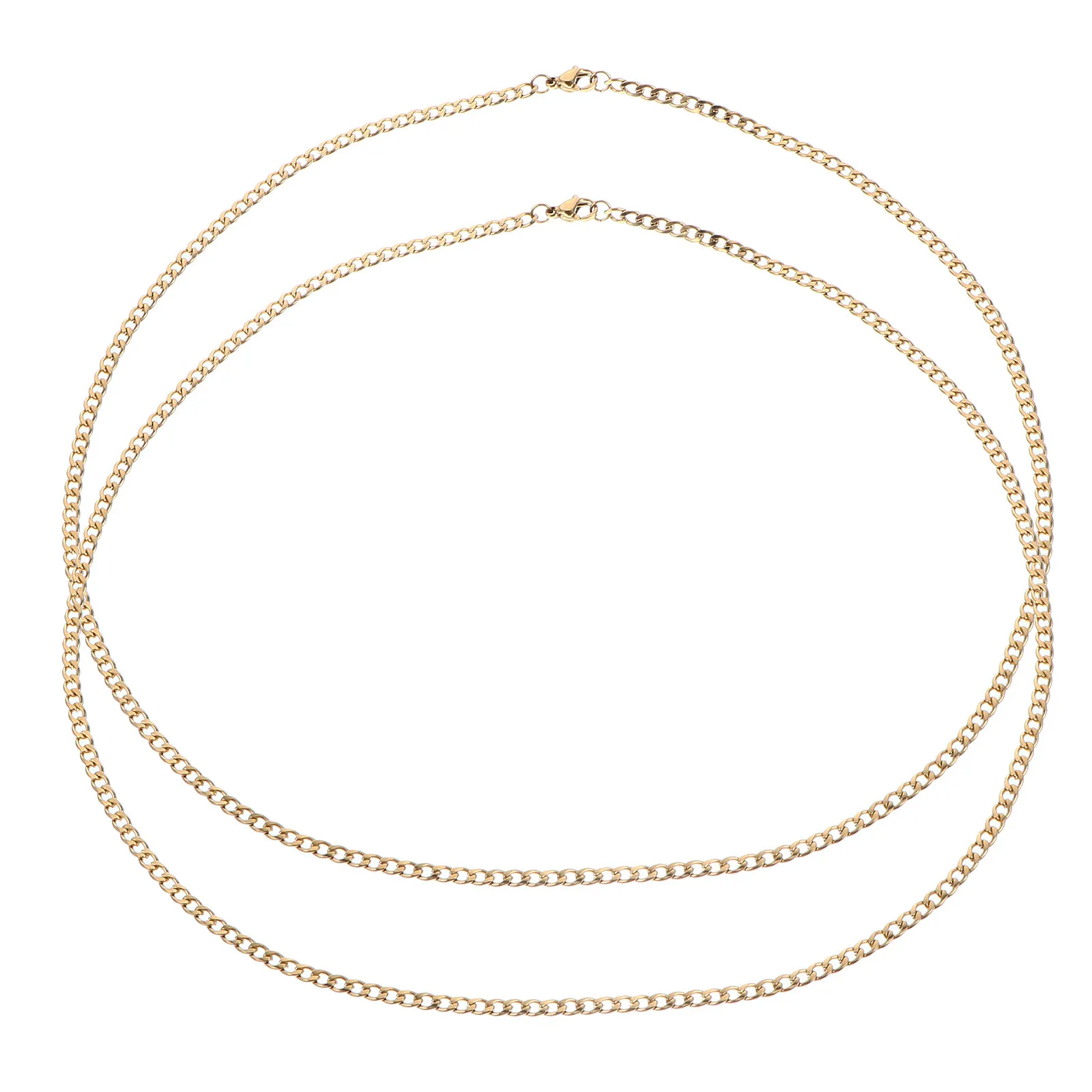 2Pcs Stainless Steel Chains Hip Hop Necklaces Stylish Big Golden Chains Party Neck Decoration Rapper Collarbone Choker
2Pcs Stainless Steel Chains Hip Hop Necklaces Stylish Big Golden Chains Party Neck Decoration Rapper Collarbone Choker