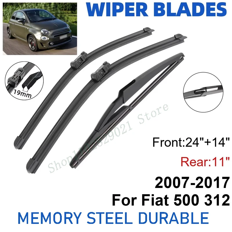 3PCS For Fiat 500 312 2007-2017 24" + 14"+ 11" Front Rear Wiper Blades Windshield Windscreen Window Cutter Accessories
3PCS For Fiat 500 312 2007-2017 24" + 14"+ 11" Front Rear Wiper Blades Windshield Windscreen Window Cutter Accessories