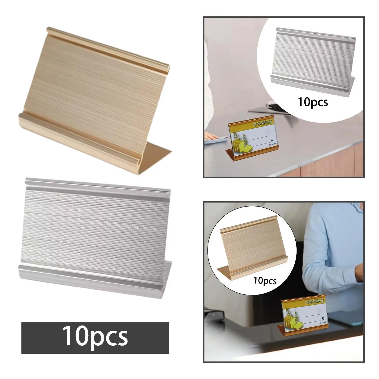 Name Plate Holder L Type Practical Easy to Use Price Tag Display Table Top Sign Stand Sign Holder for Shopping Malls Offices
Name Plate Holder L Type Practical Easy to Use Price Tag Display Table Top Sign Stand Sign Holder for Shopping Malls Offices