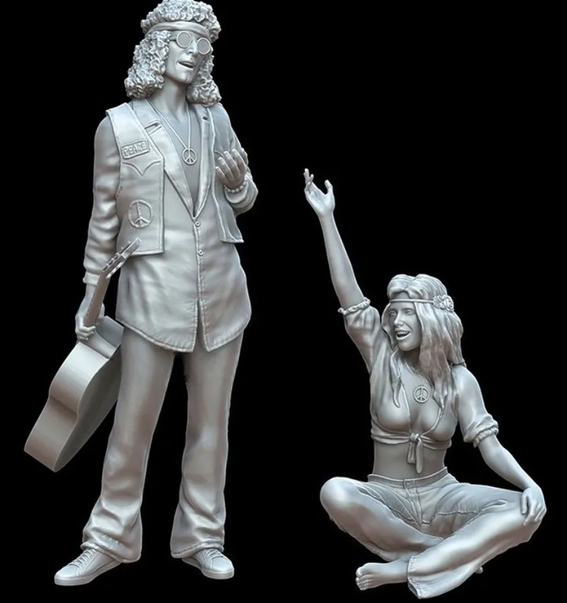1/35 Scale Die-Cast Resin Figure Model Kit Guitarist and Hippie Girl 2 Figures Unassembled and Unpainted
1/35 Scale Die-Cast Resin Figure Model Kit Guitarist and Hippie Girl 2 Figures Unassembled and Unpainted