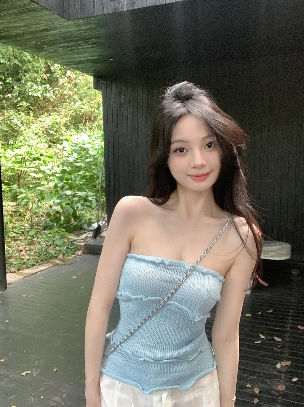 Синий вязаный топ-бюстье с запахом, женский летний наряд для похудения, модная верхняя одежда Pure Desire Sweet Sle Color
Синий вязаный топ-бюстье с запахом, женский летний наряд для похудения, модная верхняя одежда Pure Desire Sweet Sle Color