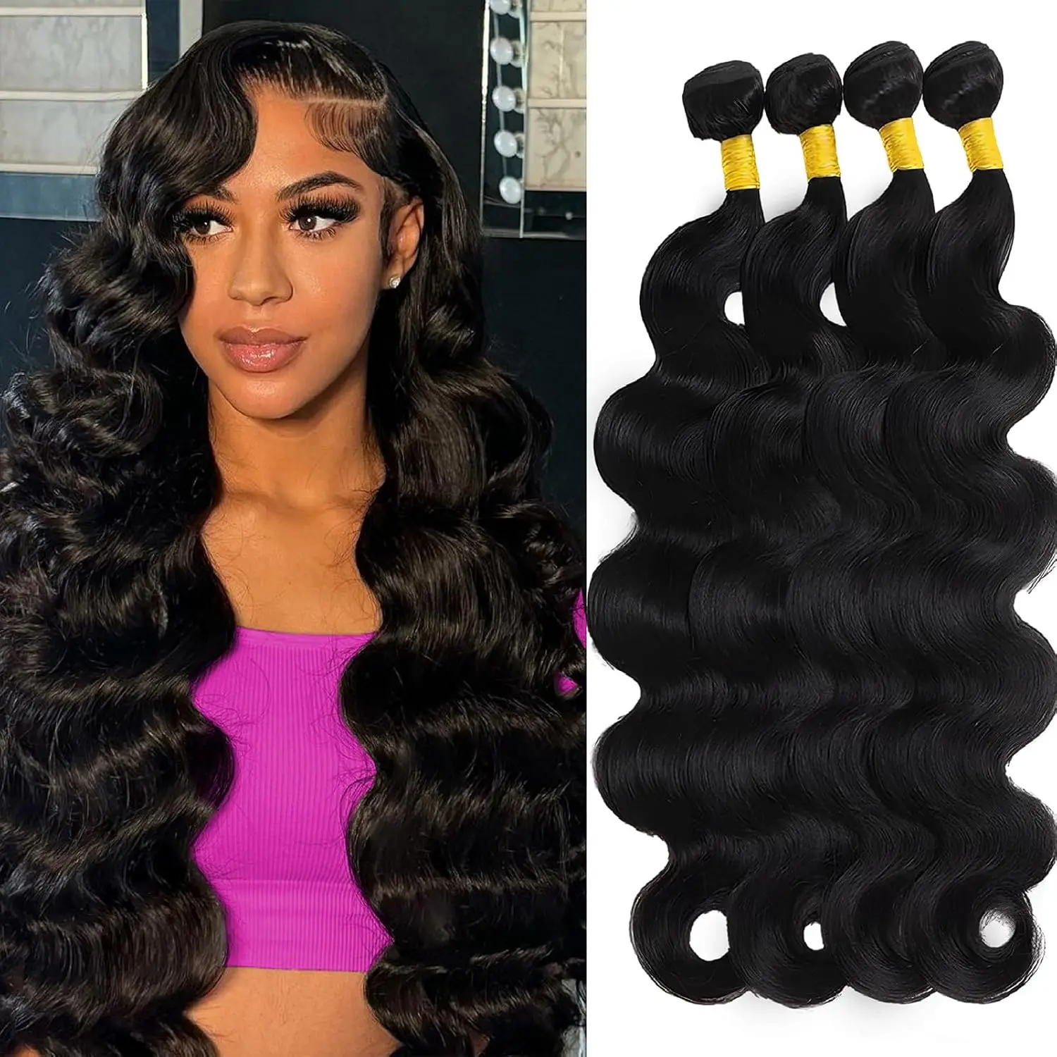 1/3/4 Bundles Human Hair Body Wave Bundles Human Hair Natural Black Color Brazilian Virgin Weave Bundles Hair Extensions
1/3/4 Bundles Human Hair Body Wave Bundles Human Hair Natural Black Color Brazilian Virgin Weave Bundles Hair Extensions