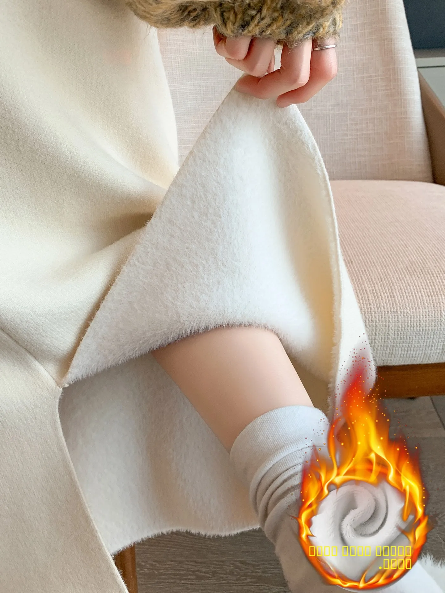 White Fce Lined Warm Knitted A-Line Skirt Women's Winter Wrap around Straight Cut One Step Skirt Soft Comfortable Kor...
White Fce Lined Warm Knitted A-Line Skirt Women's Winter Wrap around Straight Cut One Step Skirt Soft Comfortable Kor...