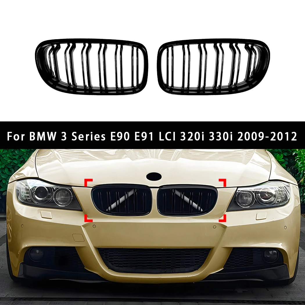 Car Kidney Front Bumper Hood Grilles For BMW 3 Series E90 E91 LCI 320i 330i 2009-2012 Double Line Kidney Grills Accessory
Car Kidney Front Bumper Hood Grilles For BMW 3 Series E90 E91 LCI 320i 330i 2009-2012 Double Line Kidney Grills Accessory