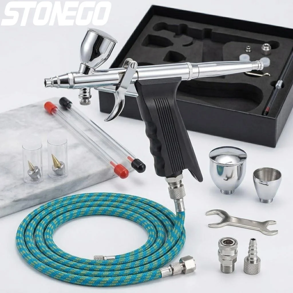 Airbrush Kit Double Action Set 03mm 05mm 08mm Needles And Paint Cups For Cake Decorating Nail Art Tattoo Tools
Airbrush Kit Double Action Set 03mm 05mm 08mm Needles And Paint Cups For Cake Decorating Nail Art Tattoo Tools