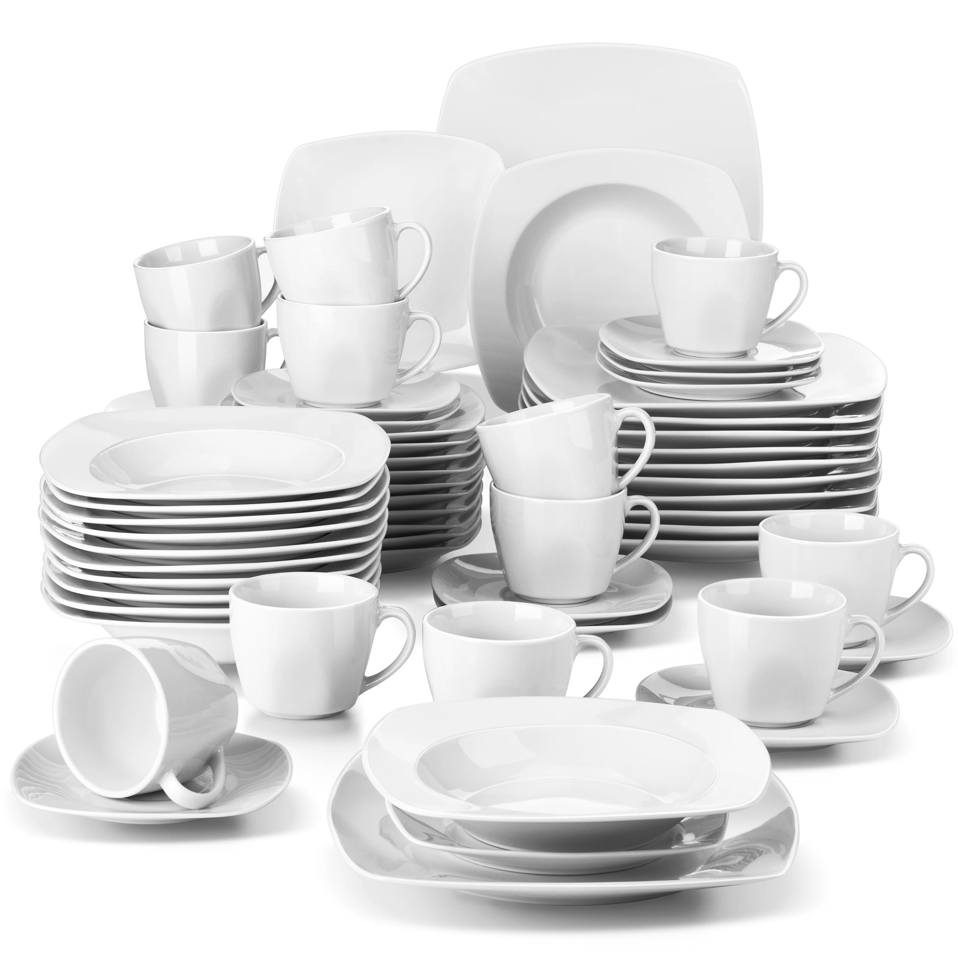 60-Piece Ivory White Porcelain Dinnerware Set – 12-Place Setting Plates & Bowls for Home, Kitchen, Restaurant, or Hotel Use | Dishwasher & Microwave Safe | Handcrafted Tableware | Ideal for Everyday Meals, Gatherings & Holiday Gifting
60-Piece Ivory White Porcelain Dinnerware Set – 12-Place Setting Plates & Bowls for Home, Kitchen, Restaurant, or Hotel Use | Dishwasher & Microwave Safe | Handcrafted Tableware | Ideal for Everyday Meals, Gatherings & Holiday Gifting