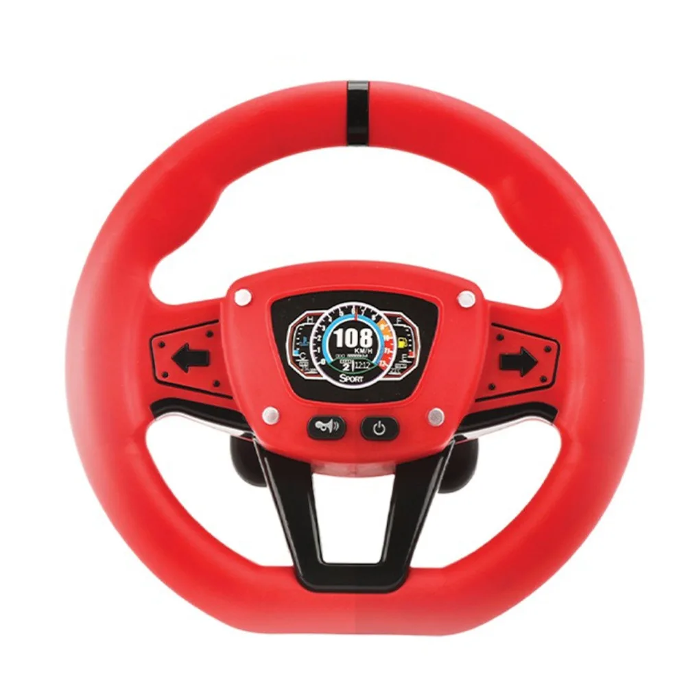 360 ° Rotation Copilot Steering Wheel Multi Functional Montessori Simulation Steering Wheel Early Education Simulation