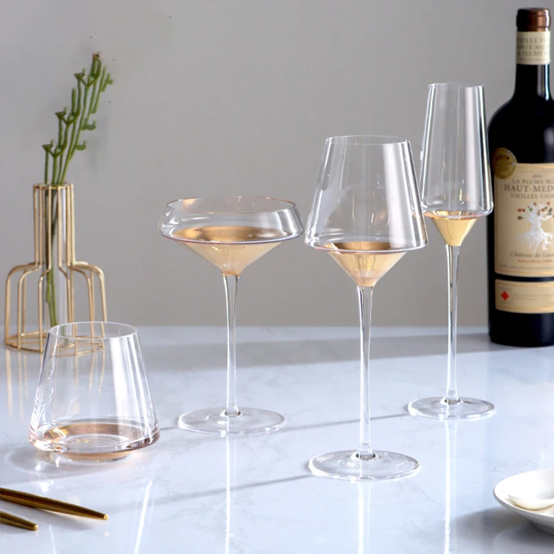 Nordic Light Luxury Golden Wine Glasses Burgundy Glass Goblets Home Whiskey Glasses Barware Showroom Wine Cabinet Decoration
Nordic Light Luxury Golden Wine Glasses Burgundy Glass Goblets Home Whiskey Glasses Barware Showroom Wine Cabinet Decoration