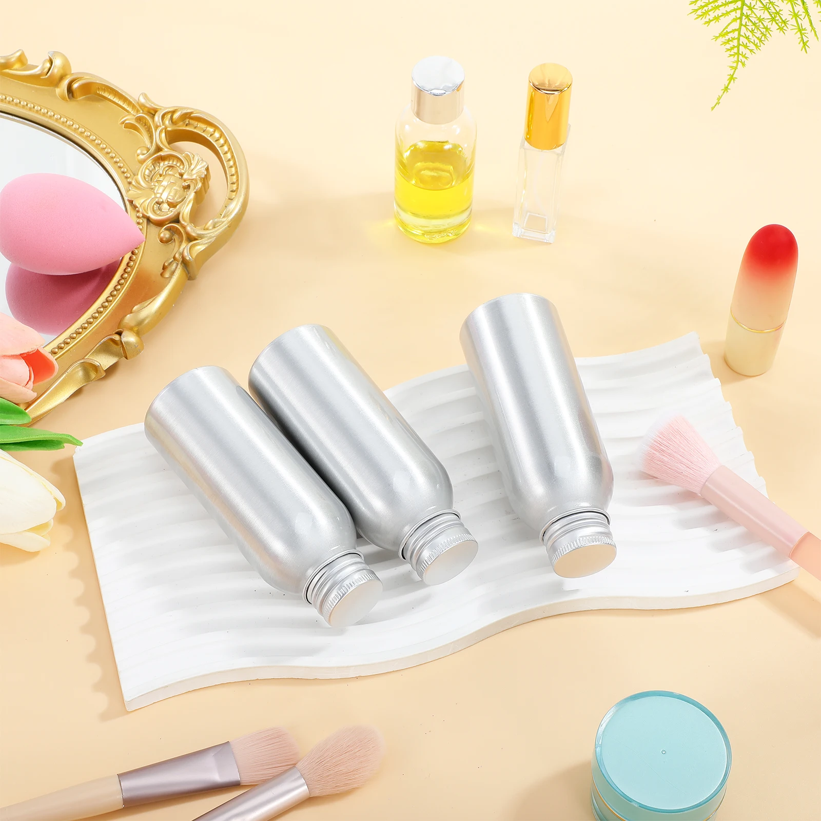 3 Sets Aluminum Pump Bottles Refillable Empty Perfume Containers Travel Size Essential Oil Bottle for Women Fragrance Storage
3 Sets Aluminum Pump Bottles Refillable Empty Perfume Containers Travel Size Essential Oil Bottle for Women Fragrance Storage